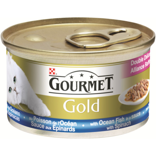 Gourmet Gold Ocean Fish & Spinach Cat Food 12 x 85g