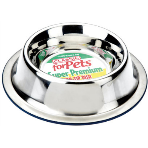 Classic Stainless Steel Non Tip Pet Bowl