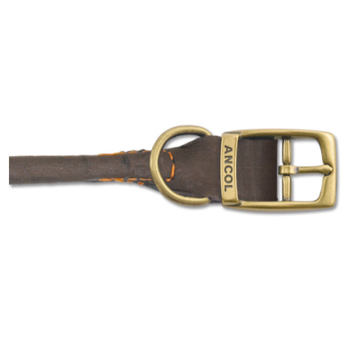 Ancol Timberwolf Round Leather Dog Collar