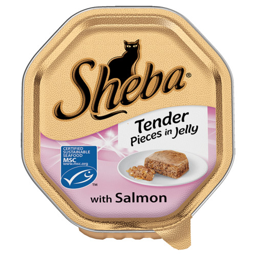 Sheba Tray Tender Pieces of Salmon in Jelly Adult Cat Food