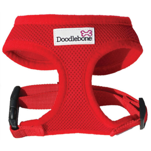 Doodlebone Mesh Dog Harness in Red