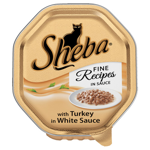 Sheba Tray Fine Recipes Turkey in White Sauce Adult Cat Food