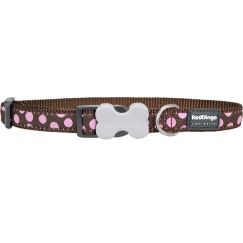 Red Dingo Dog Collar Brown & Pink Spots