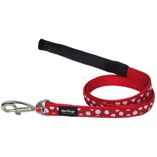 Red Dingo Dog Lead Polka Dot