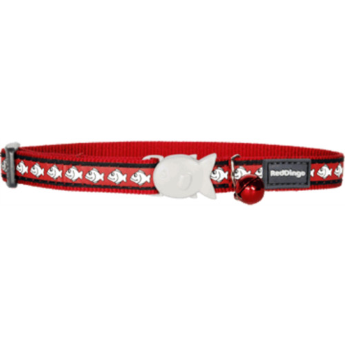 Red Dingo Cat Collar Reflective Fish