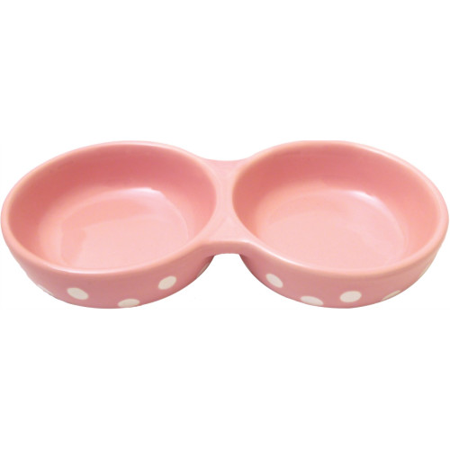 Stoneware Twin Bowl Pink Bone