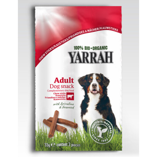 Yarrah Organic Beef Dog Chew Sticks