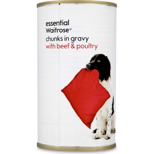 essential Waitrose Chunks in Gravy Beef & Poultry Adult Dog Food