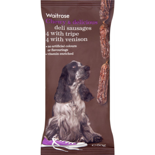 Waitrose Deli Sausages Venison & Tripe 8s Dog Treats