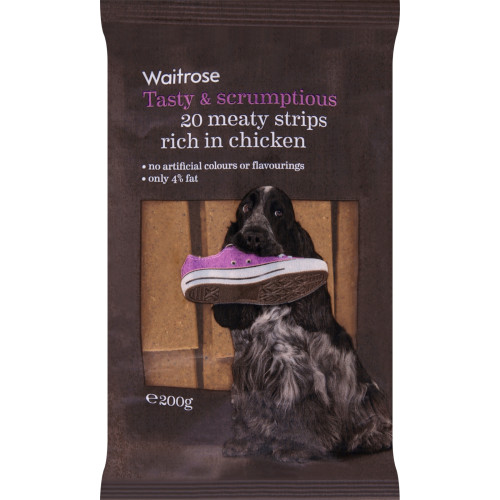 Waitrose Meaty Strips Chicken 20s Dog Treats