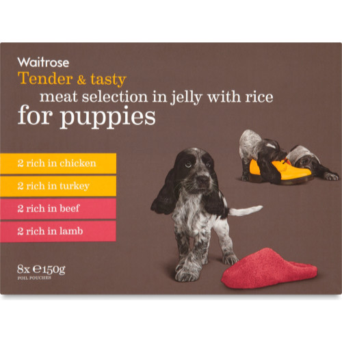 Waitrose in Jelly Meat with Rice Puppy Food