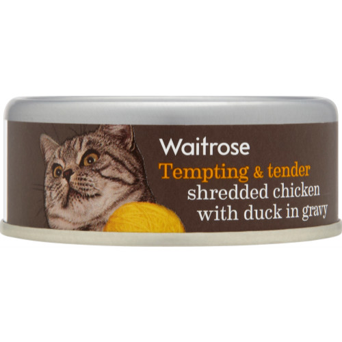 Waitrose Shredded Chicken with Duck in Gravy Cat Food