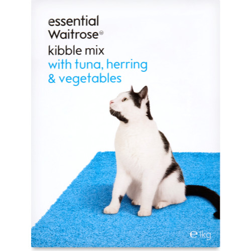 essential Waitrose Kibble Mix Tuna & Herring & Veg Cat Food