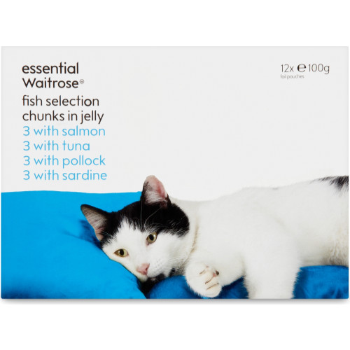 essential Waitrose Fish Selection In Jelly Cat Food