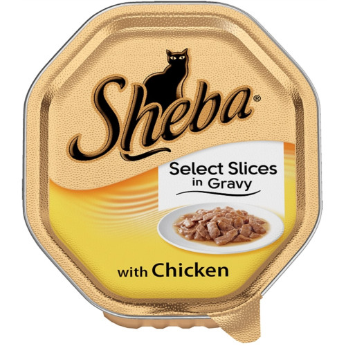 Sheba Tray Select Slices in Gravy with Chicken Adult Cat Food