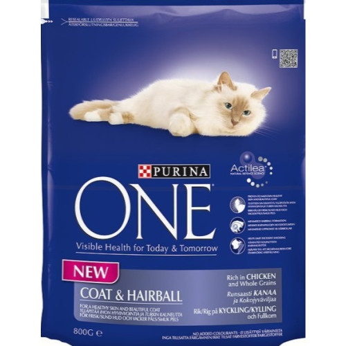 Purina ONE Chicken & Wheat Coat & Hairball Adult Cat Food