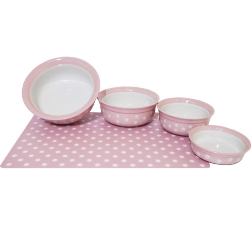 Rosewood Stoneware Pink Polka Dot Placemat