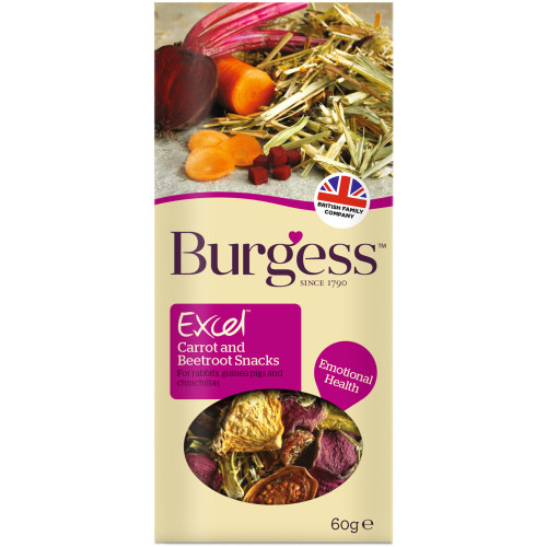Burgess Excel Carrot & Beetroot Rabbit, Chinchilla & Guinea Pig Snack