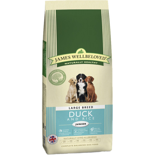 James Wellbeloved Duck & Rice Junior Large Breed Dog Food