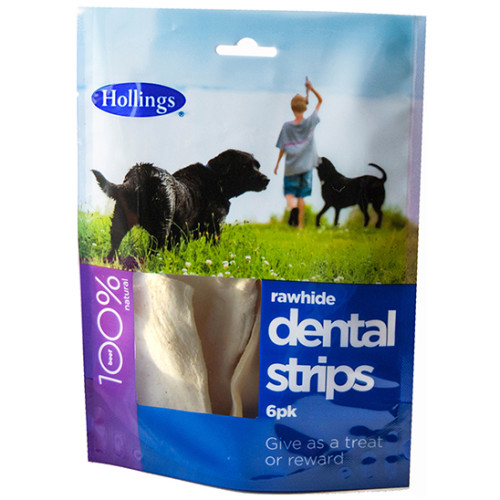 Hollings Natural White Rawhide Dental Strips