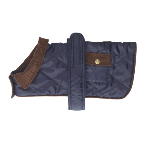 House Of Paws Quilted Navy Dog Rain Coat