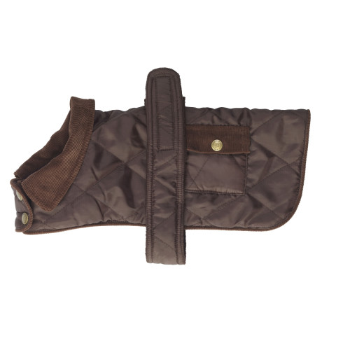 House Of Paws Quilted Brown Dog Rain Coat