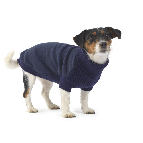 House Of Paws Fleece & Knit Navy Dog Jumper