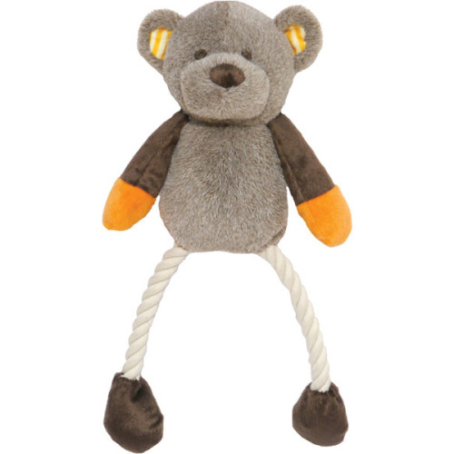 Rosewood Teddy Twister Plush & Rope Dog Toy