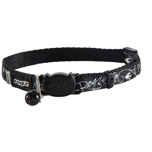 Rogz Catz Black Silky Cat Collar