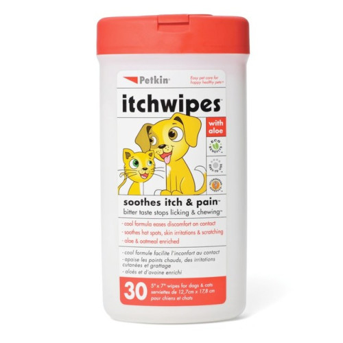 Petkin Itch Wipes for Dogs & Cats