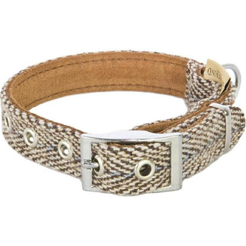 Earthbound Tweed Beige Dog Collar