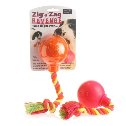Zig a Zag Revenge Ball & Rope Dog Toy