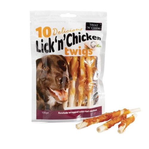 Lick N Chicken Twigs Dog Treats