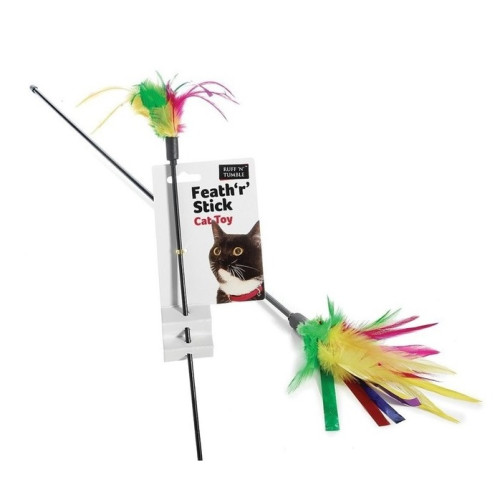 Sharples Pet Feath r Stick Dangling Cat Toy