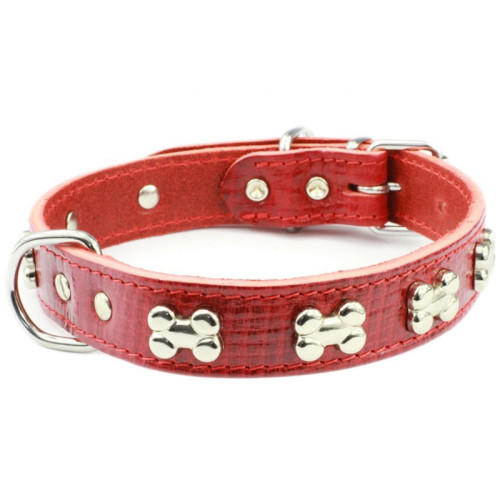 Earthbound Red Bone Dog Collar