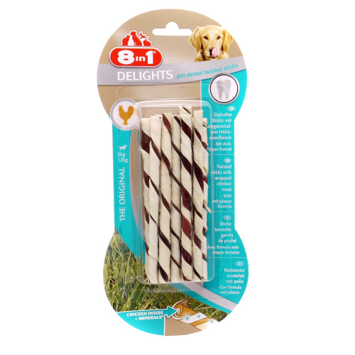 8in1 Dental Delights Twist Sticks for Dogs