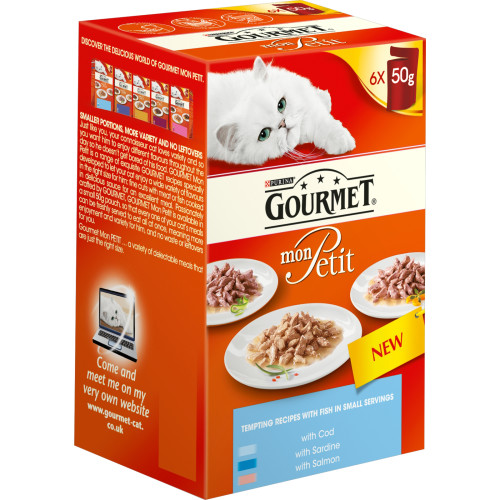 Gourmet Mon Petit Fish Recipes Pouches Adult Cat Food