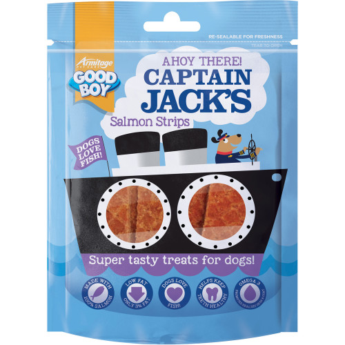 Good Boy Captain Jacks Salmon Strips Dog Treats