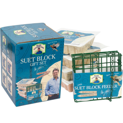 Alan Titchmarsh Variety Suet Block & Bird Feeder Gift Set