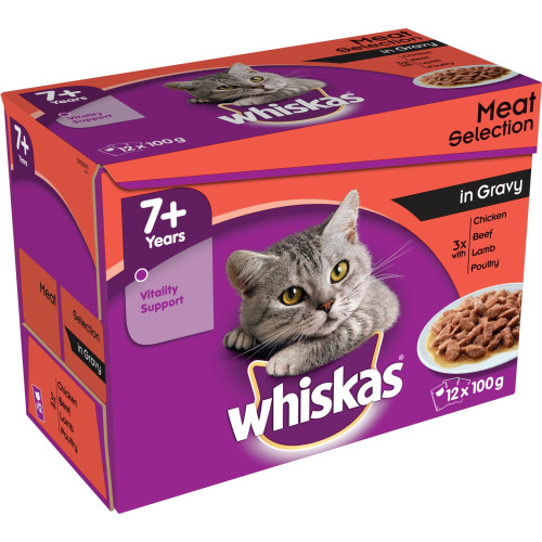 Whiskas 7+ Meat Selection in Gravy Senior Cat Food