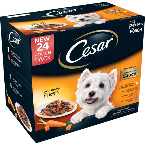 Cesar Pouch Deliciously Fresh Favourites in Sauce Adult Dog Food