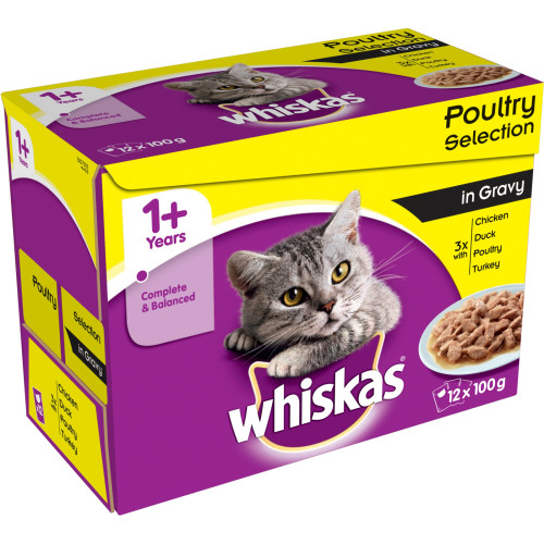 Whiskas Pouch Poultry Selection in Gravy Adult Cat Food