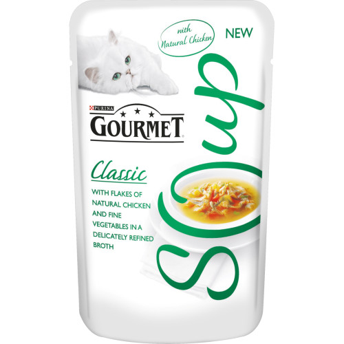 Gourmet Classic Soup Chicken & Vegetables Adult Cat Food