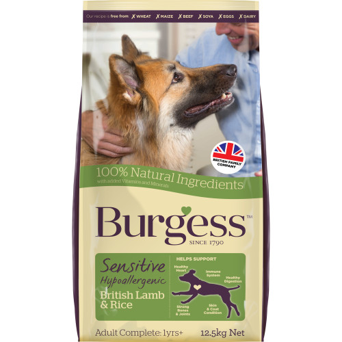 Burgess Complete Sensitive Lamb & Rice Adult Dog Food