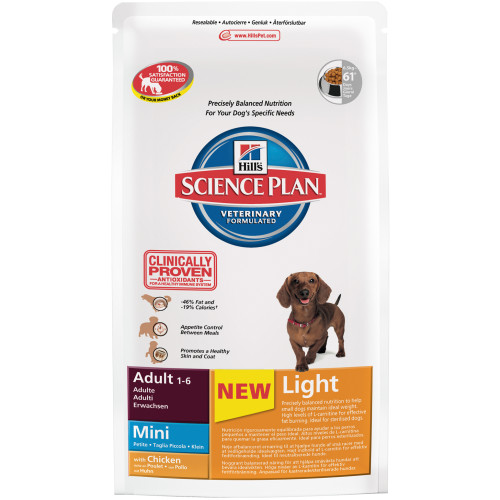 Hills Science Plan Light Mini with Chicken Adult Dog Food