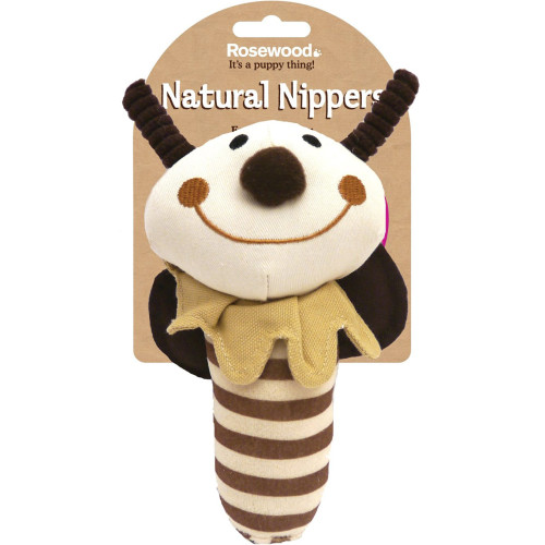 Rosewood Natural Nippers Shake & Rattle Puppy Toy