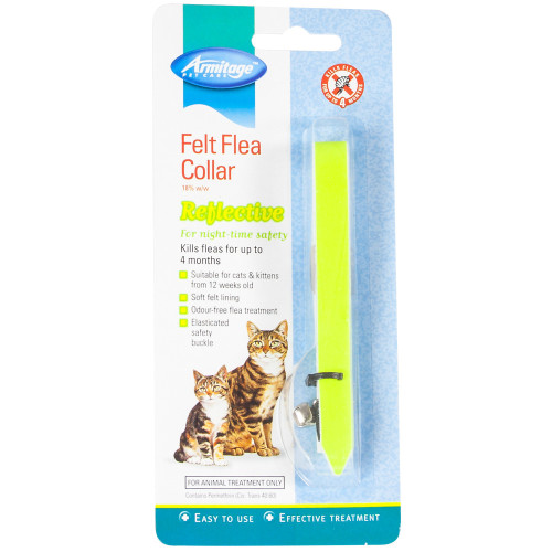 Armitage Reflective Felt Flea Collar for Cats