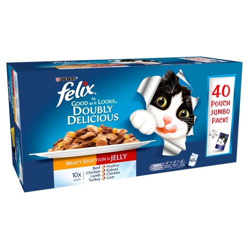 Felix As Good As It Looks Doubly Delicious Meat Selection Adult Cat Food