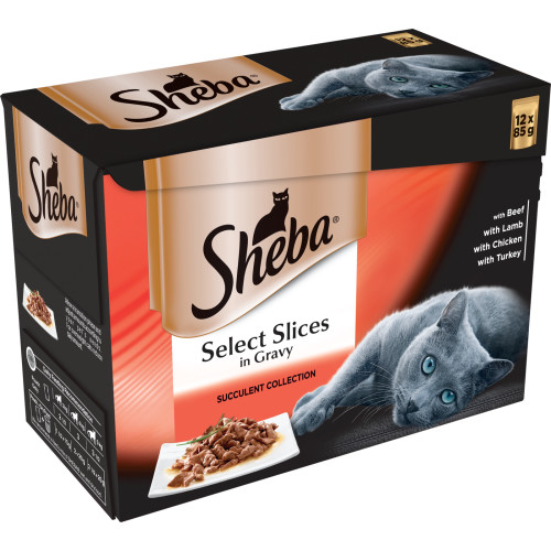 Sheba Select Slices in Gravy Meat Selection Adult Cat Food