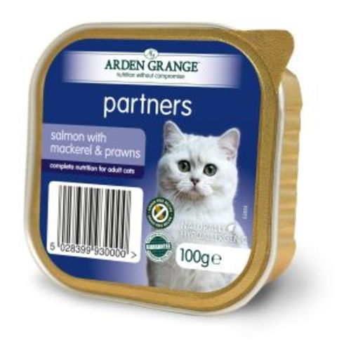 Arden Grange Partners Salmon with Mackerel & Prawns Adult Cat Trays